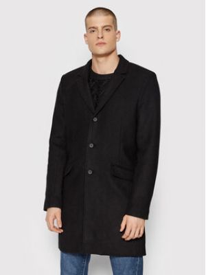 Vlněný zimní kabát Only & Sons černý