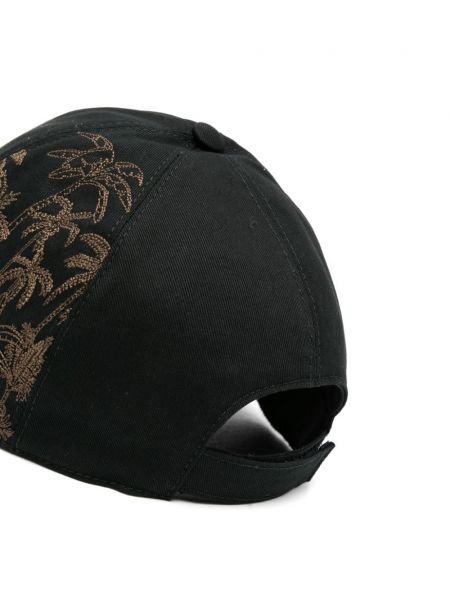 Medvilninis kepurė su snapeliu Emporio Armani juoda