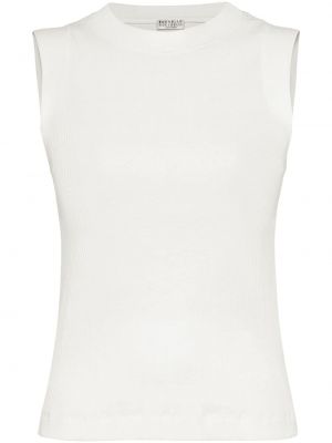 Tanktop Brunello Cucinelli hvid