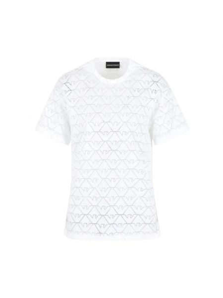 T-shirt aus baumwoll Emporio Armani weiß
