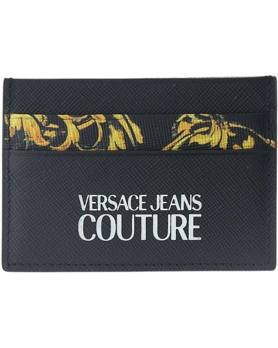 Portfel skórzany Versace Jeans Couture, żółty