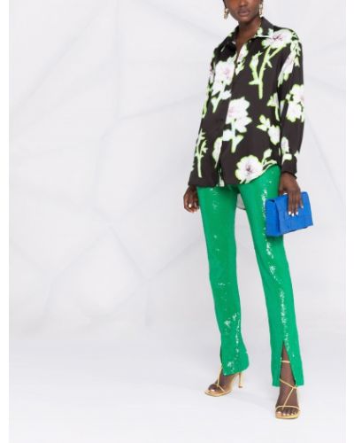 Pantalones con lentejuelas Msgm verde