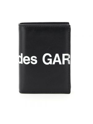 Leder geldbörse mit print Comme Des Garçons schwarz
