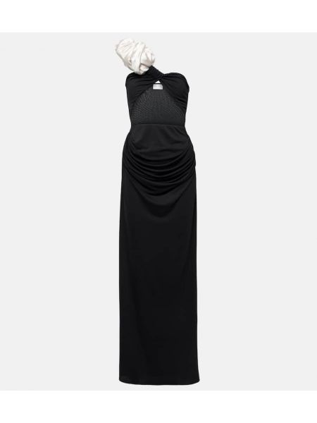 Dlouhé šaty s volány Magda Butrym černé