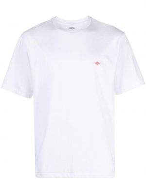 Памучна тениска с принт Danton бяло