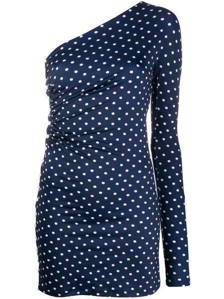 Mini vestido con estampado asimétrico Marcia azul