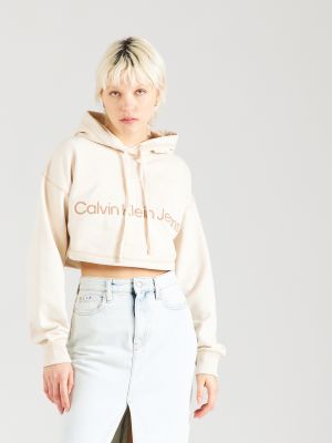 Hoodie Calvin Klein Jeans bianco