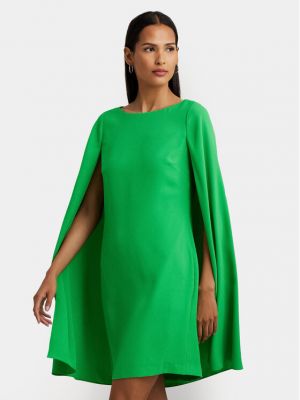 Koktejlové šaty relaxed fit Lauren Ralph Lauren zelené