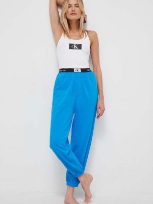 Spodnie sportowe bawełniane Calvin Klein Underwear niebieskie