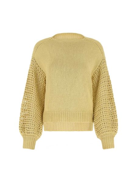 Sweter oversize Agnona żółty