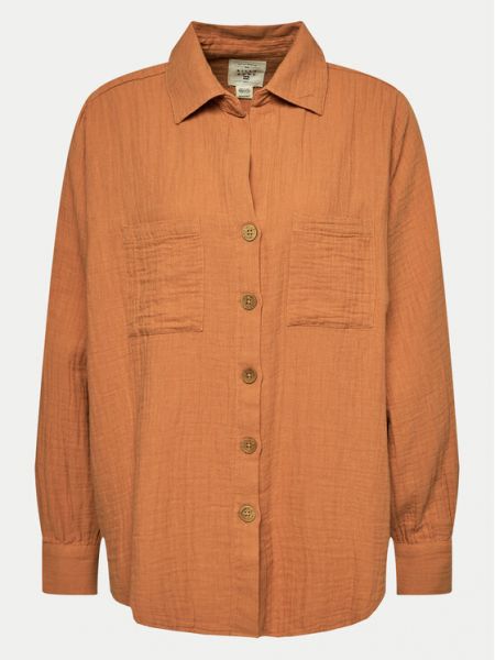 Voľná priliehavá košeľa Billabong hnedá