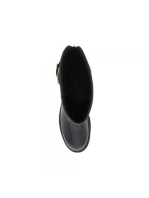 Botas de agua de cuero Dolce & Gabbana negro