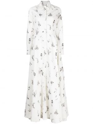 Макси рокля на цветя с принт Evi Grintela бяло