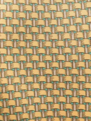 Corbata de tejido jacquard Hermès amarillo