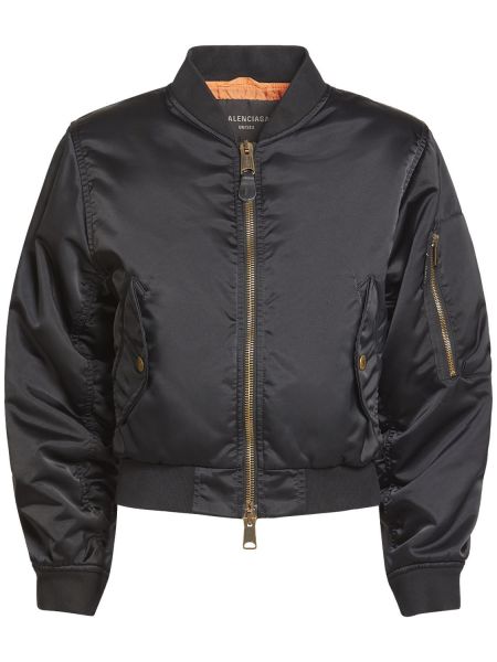 Chaqueta bomber de nailon Balenciaga negro