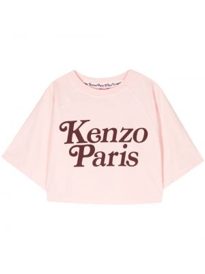 Тениска с принт Kenzo розово