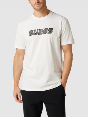 Koszulka z nadrukiem Guess Activewear biała