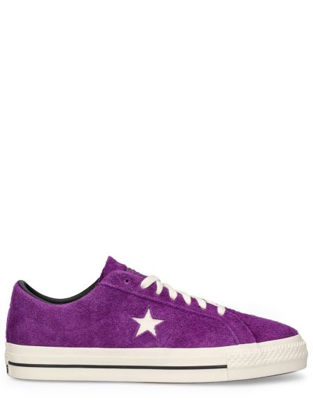 Sneakers con motivo a stelle Converse One Star viola