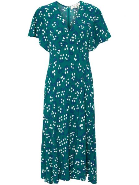 Obleka s cvetličnim vzorcem s potiskom Dvf Diane Von Furstenberg
