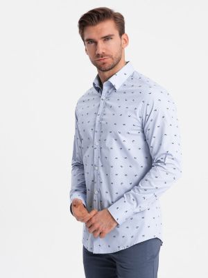 Βαμβακερό πουκάμισο σε στενή γραμμή Ombre