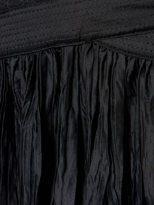 Pliszírozott hosszú ruha Ulla Johnson fekete
