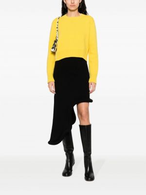 Sweter z okrągłym dekoltem Lanvin żółty
