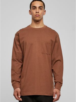 Marškinėliai oversize su kišenėmis Urban Classics ruda