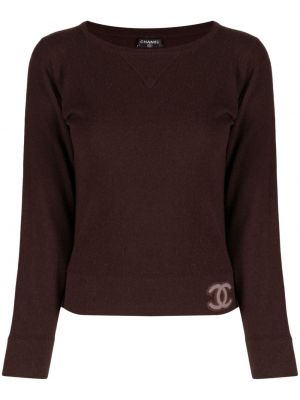 Džemper od kašmira Chanel Pre-owned smeđa