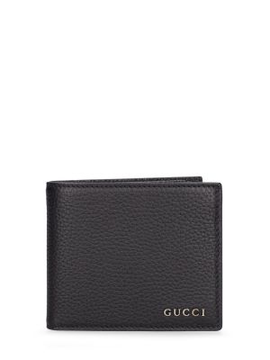 Czarny portfel skórzany Gucci