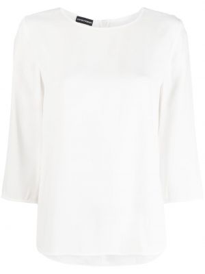Блуза с 3/4 ръкави Emporio Armani бяло