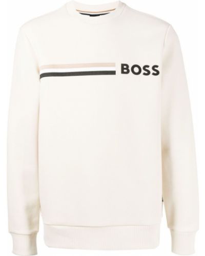 Trykt sweatshirt Boss hvit