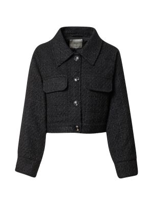 Jednofarebná priliehavá prechodná bunda z polyesteru Neo Noir - čierna