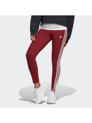 Leggings de cintura alta a rayas Adidas Sportswear rojo