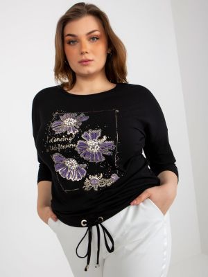 Bluză cu imagine Fashionhunters negru