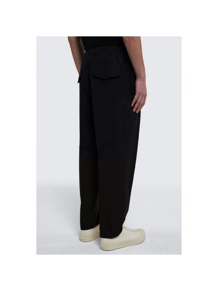 Pantalones de chándal de algodón Jil Sander negro