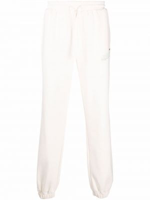 Spodnie sportowe z nadrukiem Msgm białe