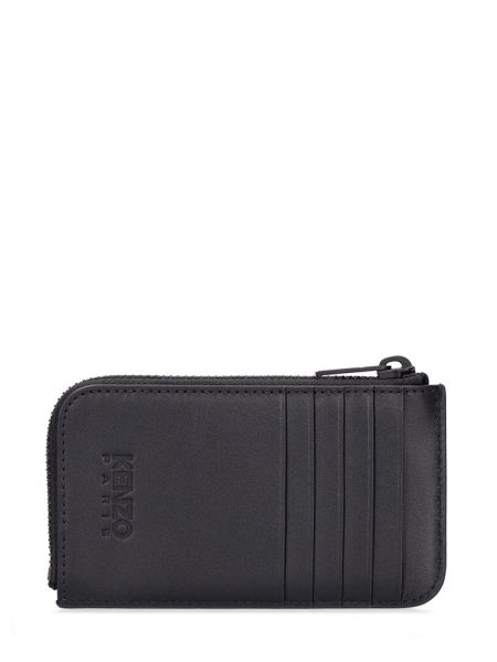 Δερμάτινος πορτοφόλι με φερμουάρ με σχέδιο Kenzo Paris μαύρο