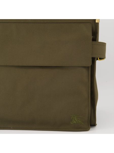 Bolsa de hombro con bordado Burberry verde