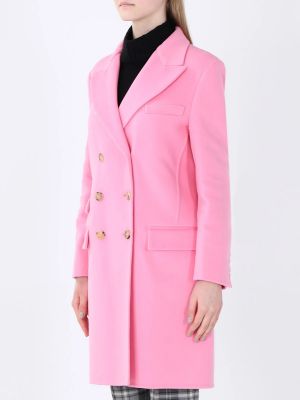 Шерстяное пальто Ermanno Scervino розовое