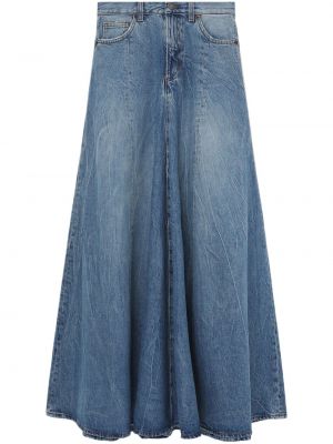 Plisovaná džínsová sukňa Haikure modrá