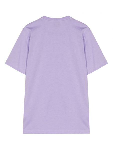 Bavlněné tričko se zebřím vzorem Ps Paul Smith fialové