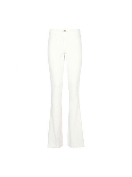 Szerokie spodnie z wysoką talią Blumarine białe