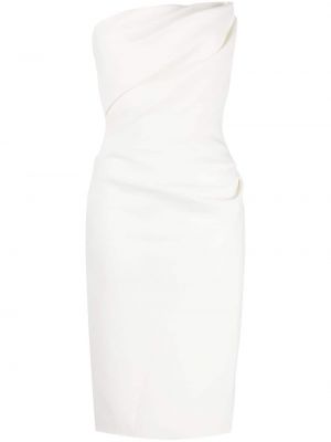 Biała sukienka drapowana Maticevski