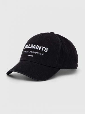 Șapcă din bumbac Allsaints - negru