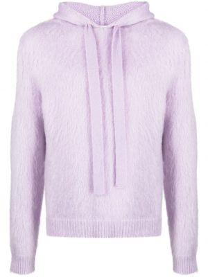 Megztas džemperis su gobtuvu Haikure violetinė