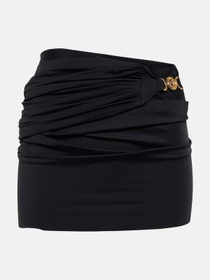 Jupe courte à imprimé Versace noir