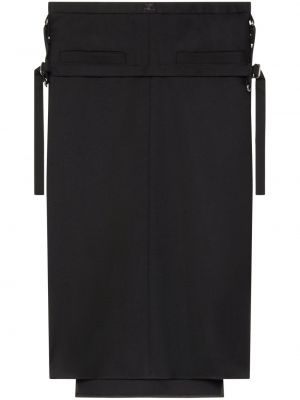 Vlněné midi sukně Courrèges černé