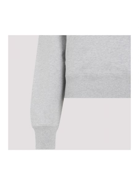Sudadera con capucha de algodón Saint Laurent gris