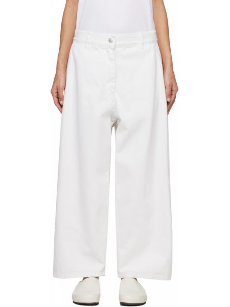 Белые широкие джинсы Studio Nicholson