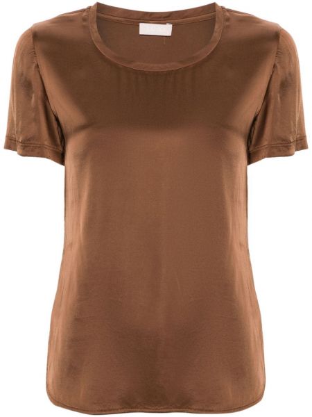 T-shirt en satin Liu Jo marron